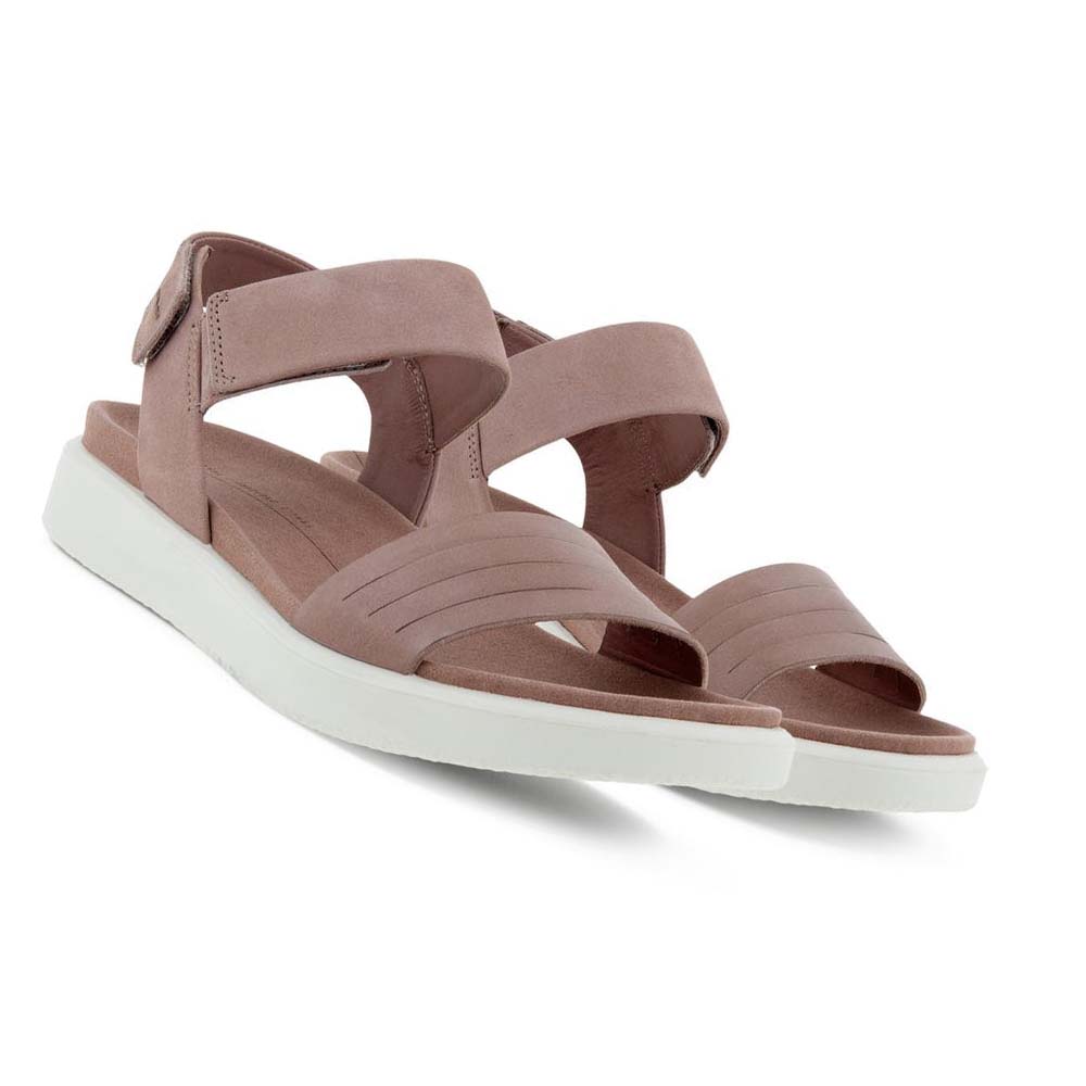 Women's Ecco Flowt Flat Sandals Pink | Canada 180GSO